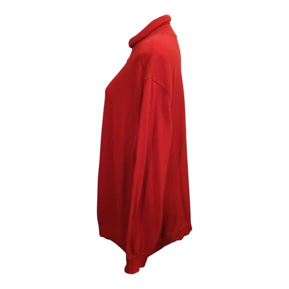 Woman Within Dark Red Turtleneck Sweater Top Plus Size 4X Long Sleeve Cotton - Picture 2 of 9